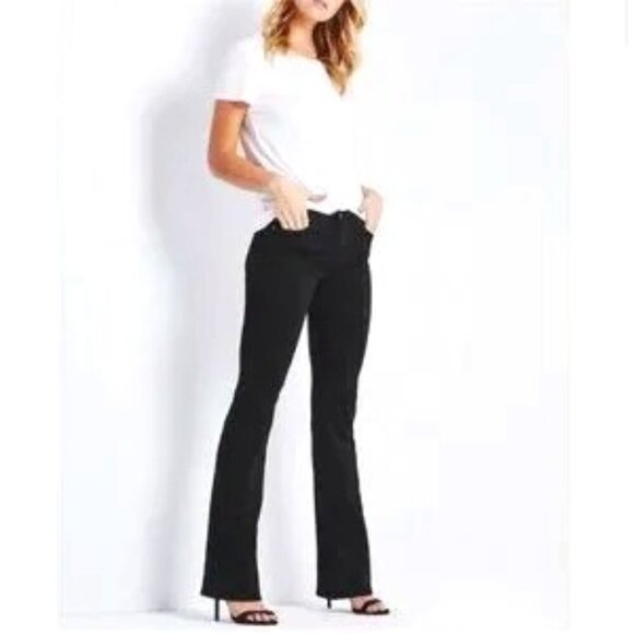 AG Adriano Goldschmied The Angel Boot Cut Low Rise Jeans Black Denim Size 25R - Picture 1 of 14